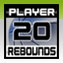 20 Rebounds mit einem Spieler