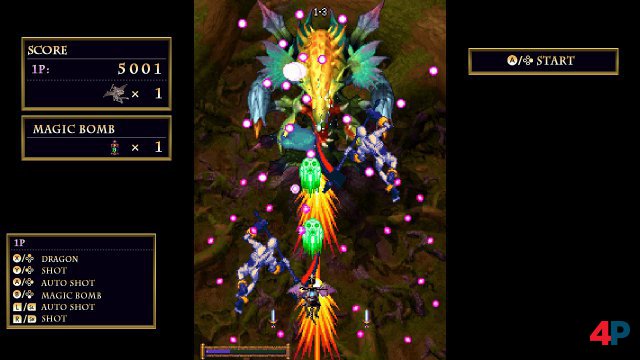 Dragon Blaze ist das schnste Spiel der Psikyo-Sammlung - pinke Bullets und hbsch gepixelte Gegner inklusive.