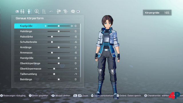 Der zu Spielbeginn per Editor erstellte Avatar des Spielers, kann bis auf Vernderungen bei Geschlecht und Name auch nachtrglich noch facettenreich angepasst werden.