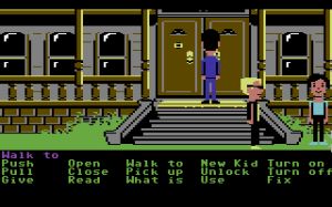 ...und 1987 geschah Gewaltiges: Whrend der Spieler den Nonsens erknobelte, entdeckte das Spiel die Architektur fr sich. Maniac Mansion begeisterte mit ersten Tiefenwirkungen und Texturanstrichen am Rande der Realitt...