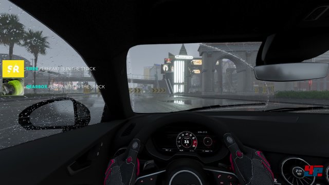 Sehr schn: Es gibt nicht nur dynamisches Wetter, sondern komplett modellierte Cockpits fr alle Fahrzeuge.
