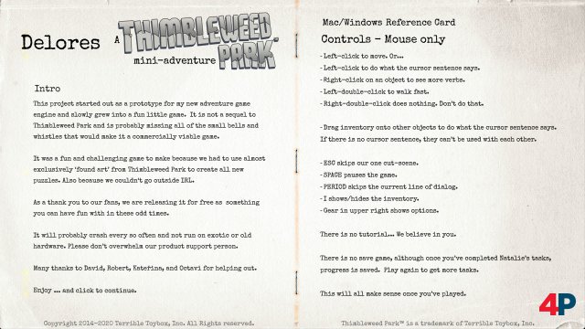 Screenshot - Delores: A Thimbleweed Park Mini-Adventure (PC) 92612834