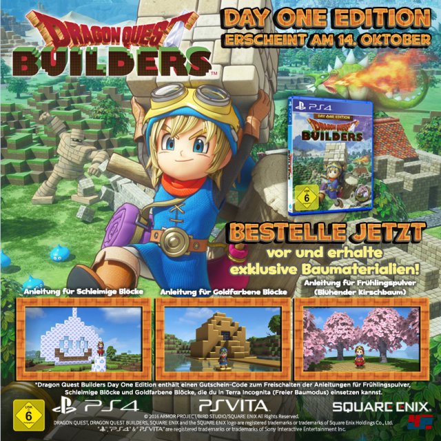 Die Day-One-Edition von Dragon Quest Builders fr PlayStation 4