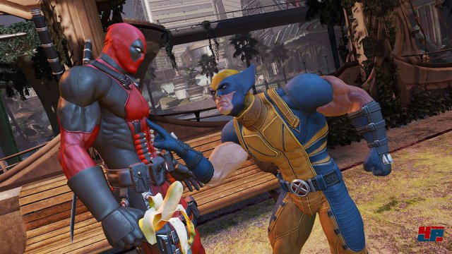 Deadpools Erzfreund Wolverine ist mit denkwrdigen Auftreten vertreten.