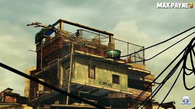 Zu den grafischen Highlights gehren die verwinkelten Favelas in Sao Paulo.