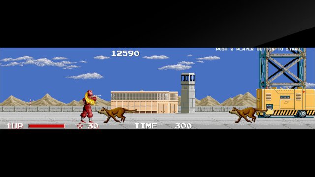 The Ninja Warriors: Der Original-Automat hatte einen Bildschirm, der dreimal so breit war wie üblich. Das sieht man dem Titel an.