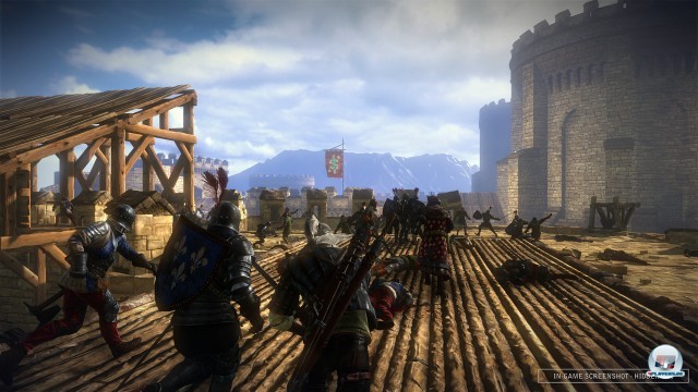 Vom Belagerungsturm auf die Zinnen: Geralt und die Elitetruppe des Knigs in Aktion.