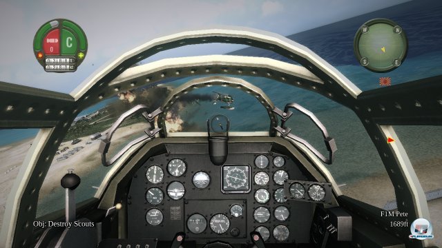 Die Cockpit-Perspektive gibt es nur im "Simulations-Modus" - der seinen Namen nicht wert ist.
