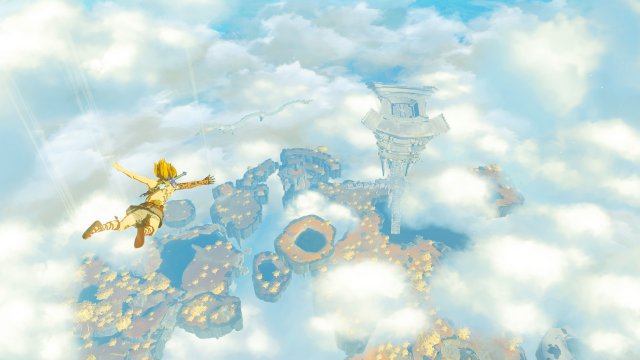 Link stürzt sich in das Wolkenmeer und wir uns dem Release von Tears of the Kingdom entgegen. Quelle: Nintendo