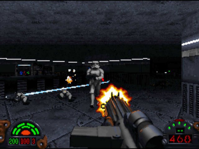 Auch LucasArts beteiligte sich mit Sar Wars: Dark Forces am Shooter-Boom der 90er.