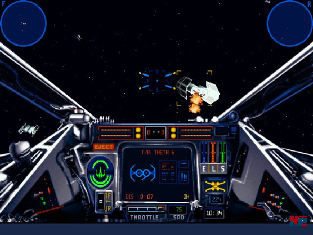 Als Konkurrenz zu Wing Commander schickte LucasArts den Space-Simulator X-Wing ins Rennen.