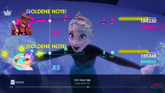 Leider sing auch Elsa nur auf Deutsch.