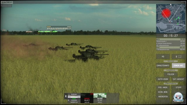 Die Panzer sehen gut aus und ziehen Schneisen durch die Felder - die Rotoren von Hubschrauber haben keinerlei Effekt.