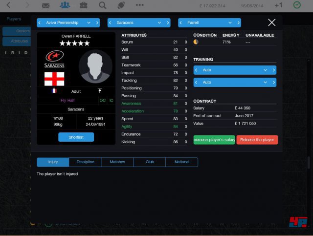 Screenshot - Pro Rugby Manager 2015 (iPad) 92486525