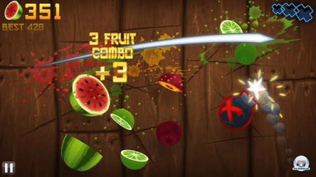 Obstsalat auf dem Tablet: Fruit Ninja THD.