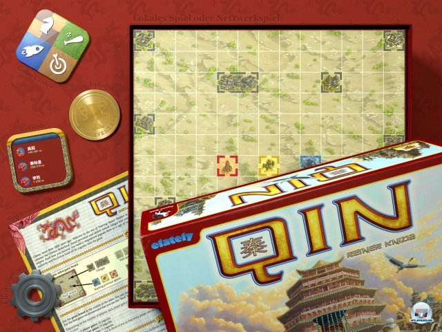 Zeitgleich zum Brettspiel erschien Qin von Reiner Knizia auch als digitales Spiel fr iOS.