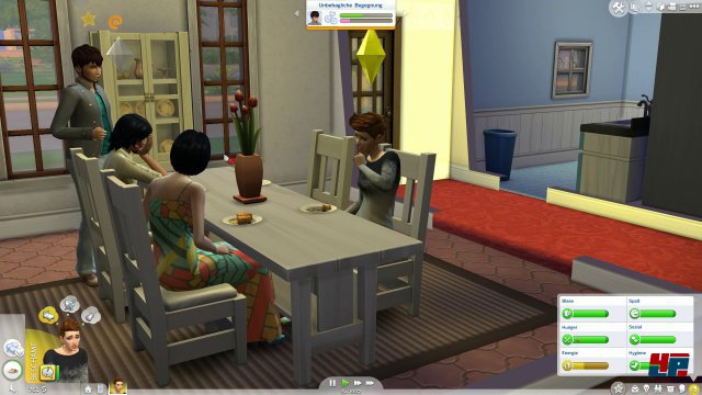 Die Selbstversorgung der Grundbedrfnisse ist in Die Sims 4 besser als in den Vorgngern. Man kann sich auch gemtlich zurcklehnen und nur zuschauen.