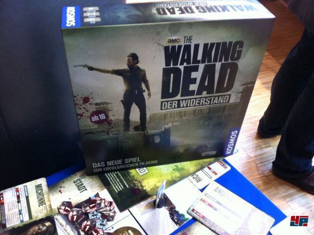 Auch aktuelle Lizenzen werden in Brettspiele umgewandelt: Hier The Walking Dead auf der Neueheitenshow.