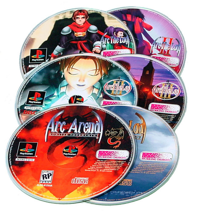 Alle sechs CDs in der Box: Arc Arena und Making of Arc the Lad-Collection inklusive.