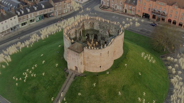 Die Belagerung von York in dem Doku-Video.