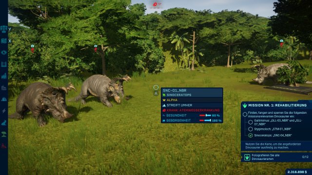 Die Dinosaurier als Stars des Spiels sehen im Vergleich zum Rest noch ganz okay, aber längst nicht zeitgmeäß aus.