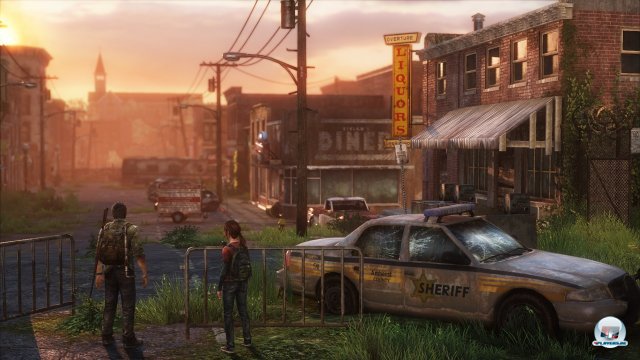 Idyllische Ausblicke inmitten der Zerstrung: Naughty Dog inszeniert eine stellenweise wunderschne Endzeit.