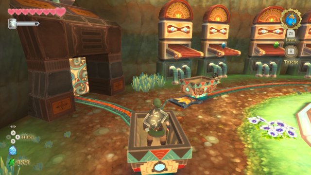 Im dritten Gebiet von Skyward Sword, der Ranelle-Mine, kann Link mit Schienenwagen fahren - hier kommt auch eine Prise Zeitmagie ins Spiel.