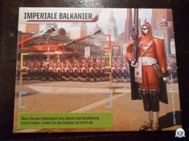Die Imperialen Balkanier sind eine von fnf Fraktionen - hier mit ihrem ersten Startvorteil; der andere ist damit futsch!