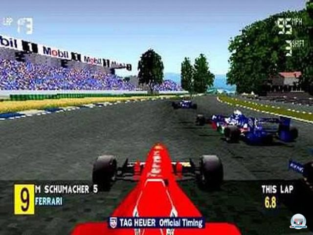 Obwohl das Spiel im Herbst 1996 erschien, sa Schumi noch nicht im Ferrari - enthalten war die Saison des Vorjahres.