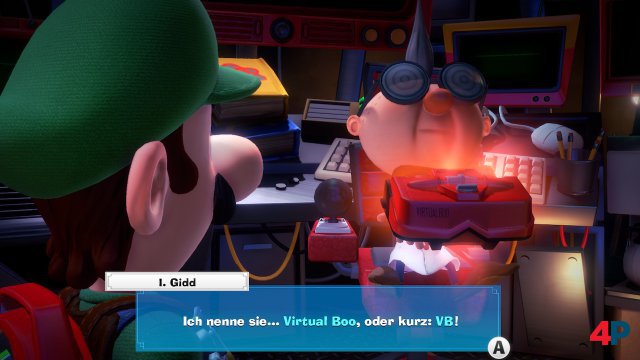 Seitenhieb mit Augenzwinkern: Zur Kommunikation nutzt Luigi ein heies Technik-Gimmick - den Virtual Boo!