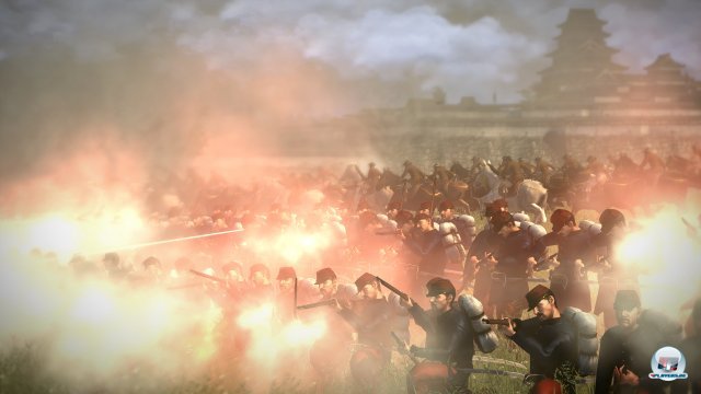 Zwar kann man mit Speerk�mpfern und Samurai immer noch effizient k�mpfen, aber die neuen Projektile bringen eine ganz andere Dynamik ins Spiel. Vor allem auf mittlere und kurze Distanz sorgen sie f�r verheerenden Schaden.