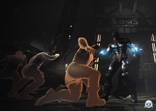 Batmans neuer Anzug speichert die Energie gegnerischer Attacken und entldt sie, wenn der Dunkle Ritter mchtig zuschlagen muss.