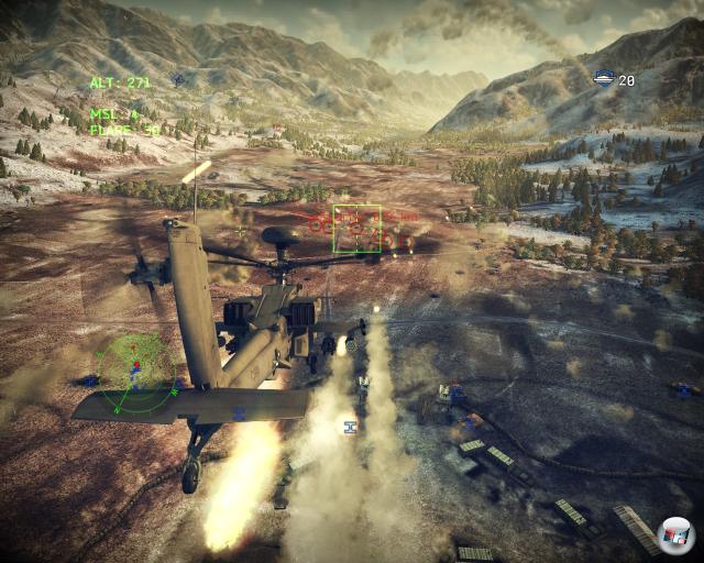 Schne Landschaften, grandiose Helikoptermodelle - optisch folgt Apache Air Assault trotz der gelegentlichen Ruckler den Fuspuren von Birds of Prey.