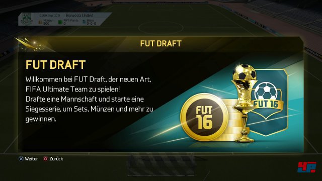 Neu in FIFA 16: Der Draft-Modus.