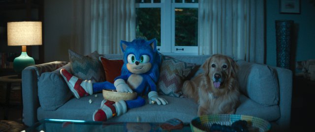 Sonic hat sturmfrei: Fällt dem außerirdischen Igel-Tennie nichts Besseres als ein Filmabend mit Hund ein?