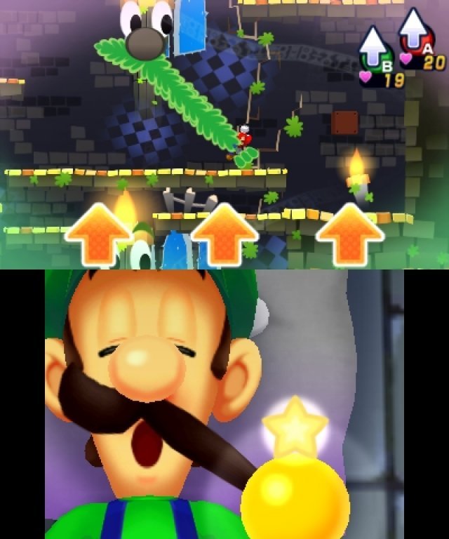 Whrend Luigi schlft kann seine Traumwelten durch Berhrungen verndern.