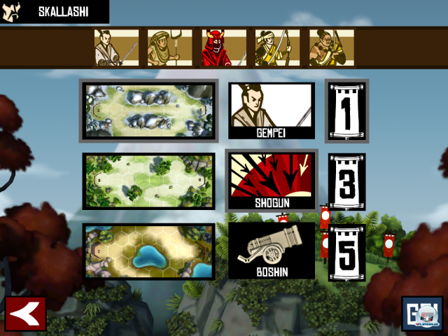 Der Multiplayer-Modus ist auf ein iPad beschrnkt: Drei Karten, drei Truppensets, drei Siegtypen - das war's.