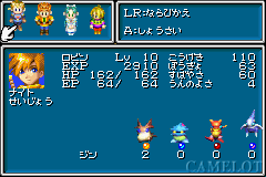 Im Status-Bildschirm werden die Anzahl der einzelnen Djinns eines Energisten angezeigt. Robin hat hier gerade zwei Erd-Djinns.