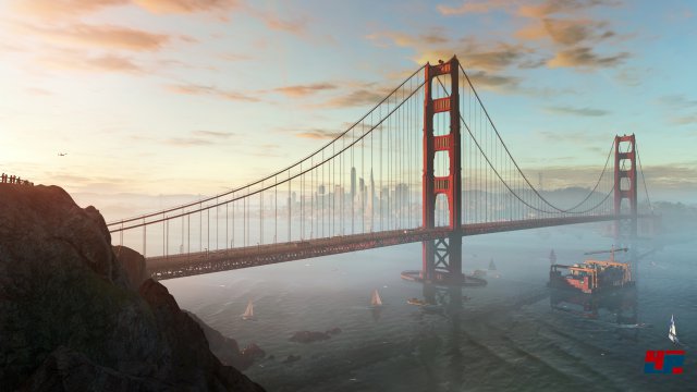 Die Golden Gate Bridge darf im San Francisco von Watch Dogs 2 natrlich nicht fehlen.