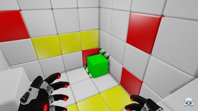 Das Spielziel: Verschiedenfarbige Wrfel mssen manipuliert werden, um weiter zu kommen.