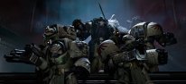 Space Hulk: Deathwing: Vier Space Marines kmpfen in dem Shooter gemeinsam gegen die Genestealers; Waffen im Trailer