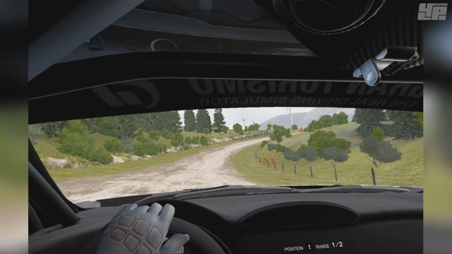 VR-Rallye-Spielszenen: Im Toyota durch Sardegna